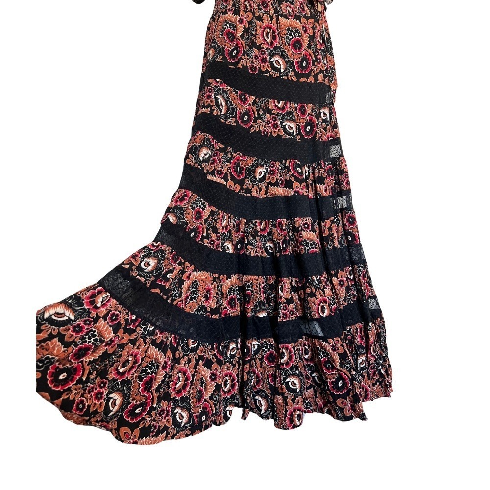 NEW Anthropologie Floral Print 2 Piece Maxi Skirt Set Bohemian Women's Size 12 - Picture 6 of 11